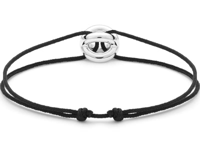 bracelet cordon entrelacs noir le 3g